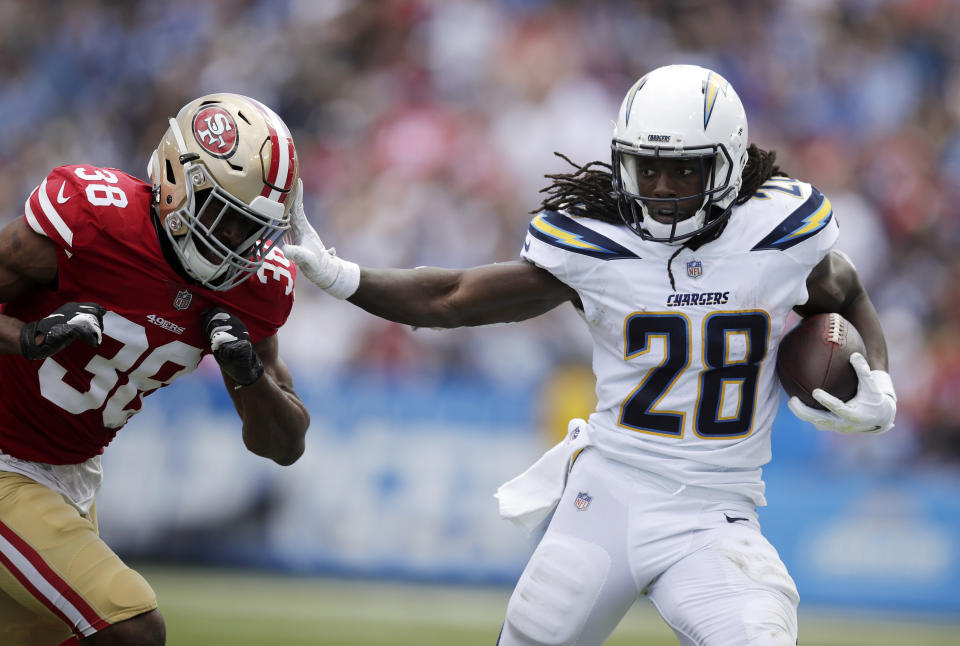 Melvin Gordon might have helped you to your fantasy playoffs, but a knee injury has kept him out the past three games. (AP)