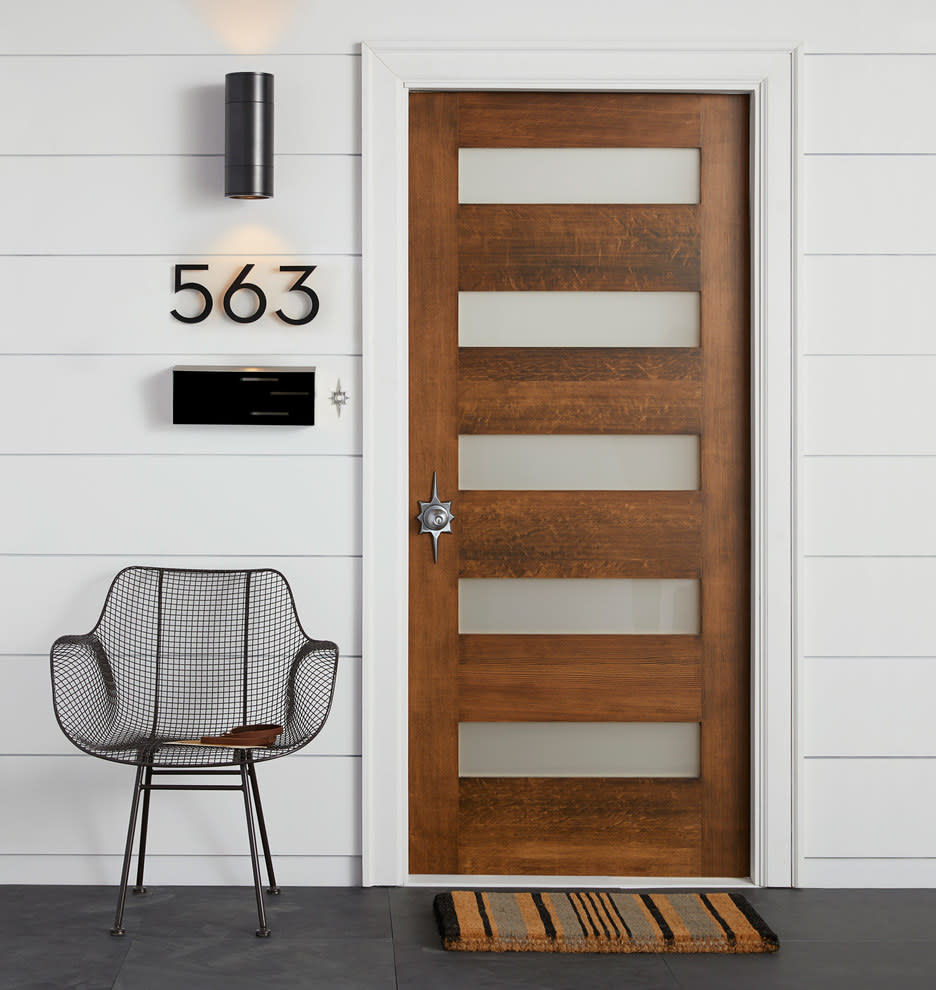 Make a sleek statement with new house numbers. (Photo: Rejuvenation) 