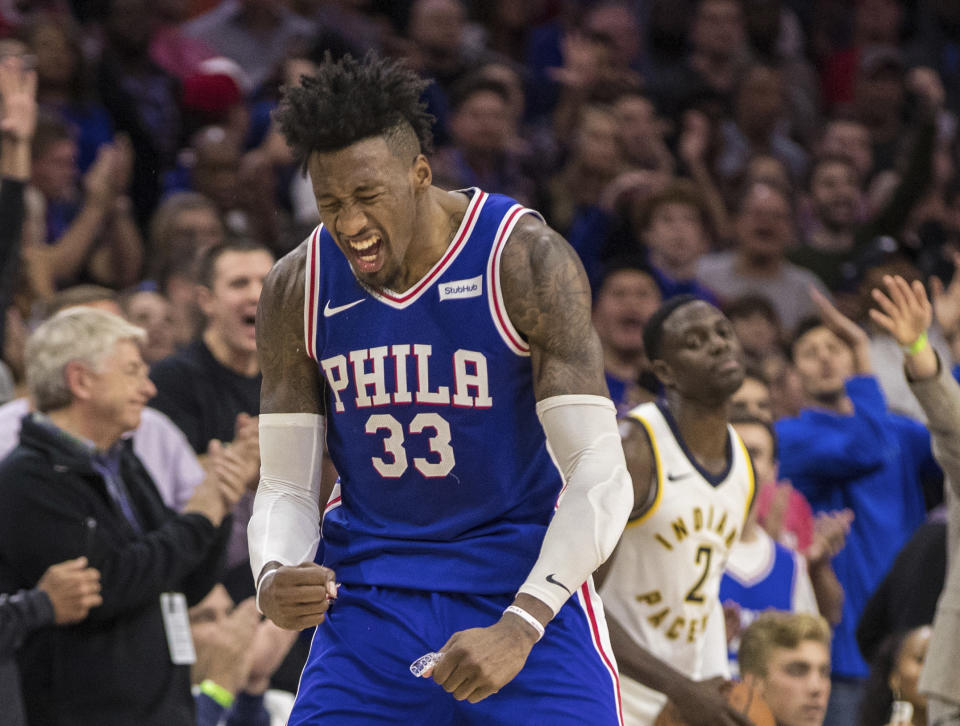 Robert Covington is in his fifth NBA season. (AP)