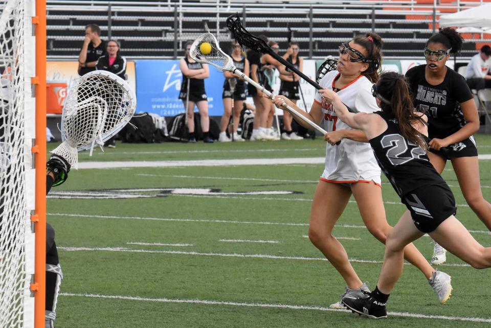 Amanda Granader and her Brighton lacrosse teammates will face Northville in the regional semifinals.