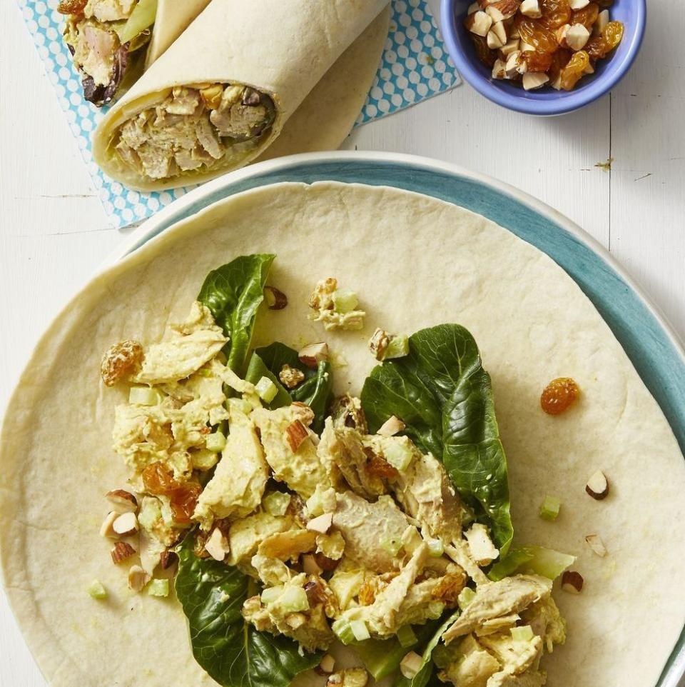 Coronation Turkey Salad Wraps