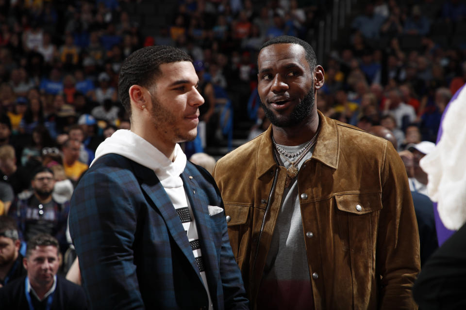 Lonzo Ball will be on an episode of LeBron James' talk show "The Shop" in May. (Photo by Jeff Haynes/NBAE via Getty Images)