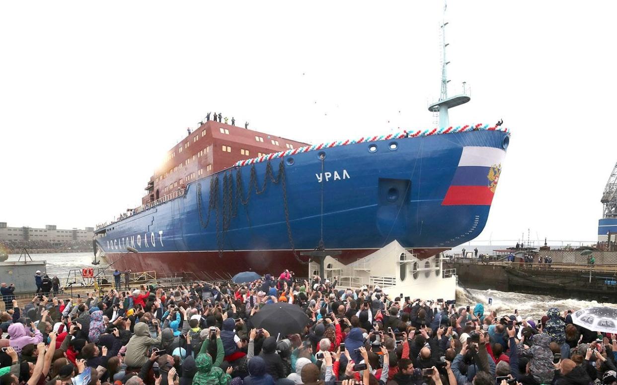 The ship, the Ural, is the one of a trio that will be the largest and most powerful icebreakers in the world - Reuters