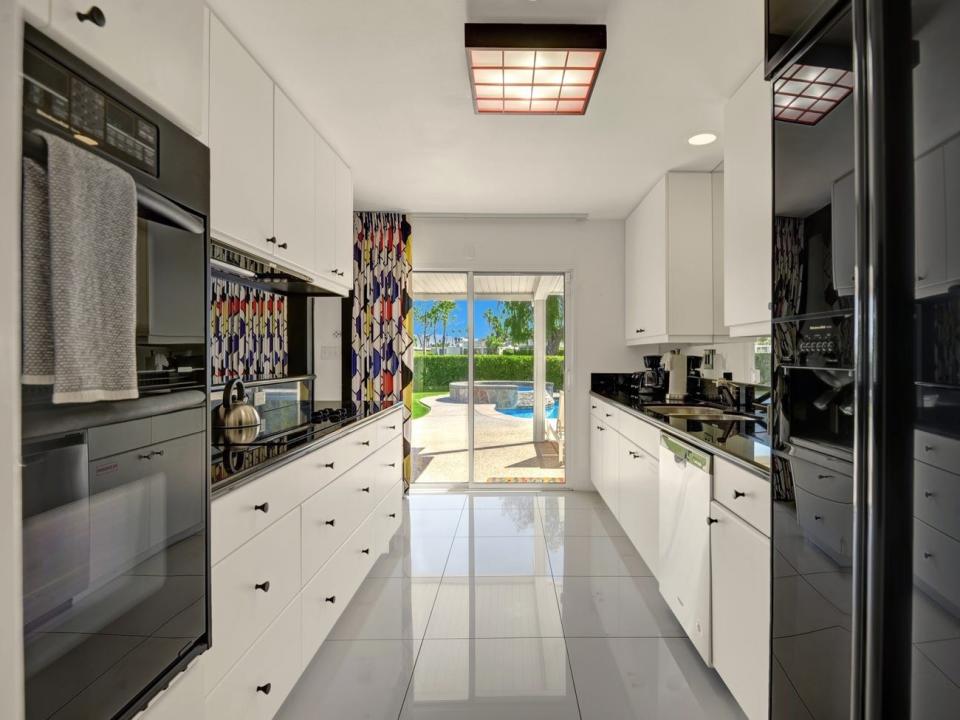 the kitchen in Disney's Palm Springs home