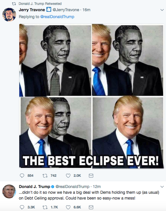 Donald Trump retweeted the image (Picture: Twitter)