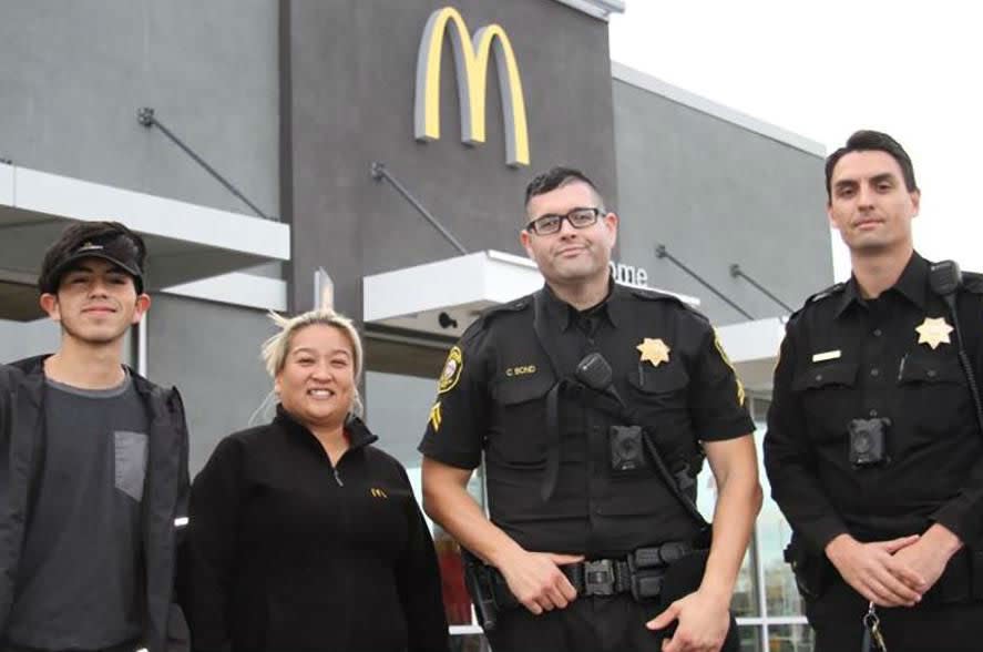 Officers praised the staff for helping the woman: San Joaquin County Sheriff's Office/Facebook