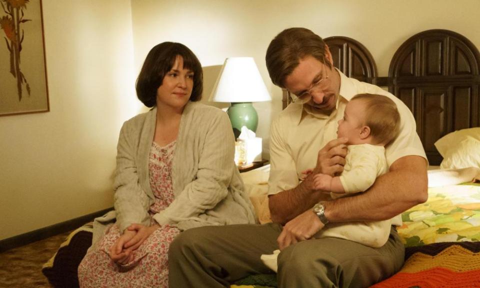 Shows the slow, devastating grind … Melanie Lynskey as Betty Gore, with Pablo Schreiber as her husband, Allan.