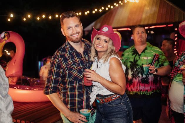 Luke (left) and Miranda Lambert on the 