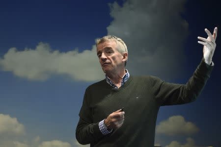 Ryanair Chief Executive Officer Michael O'Leary attends a Ryanair press conference in Dublin, Ireland April 12, 2016. REUTERS/Clodagh Kilcoyne