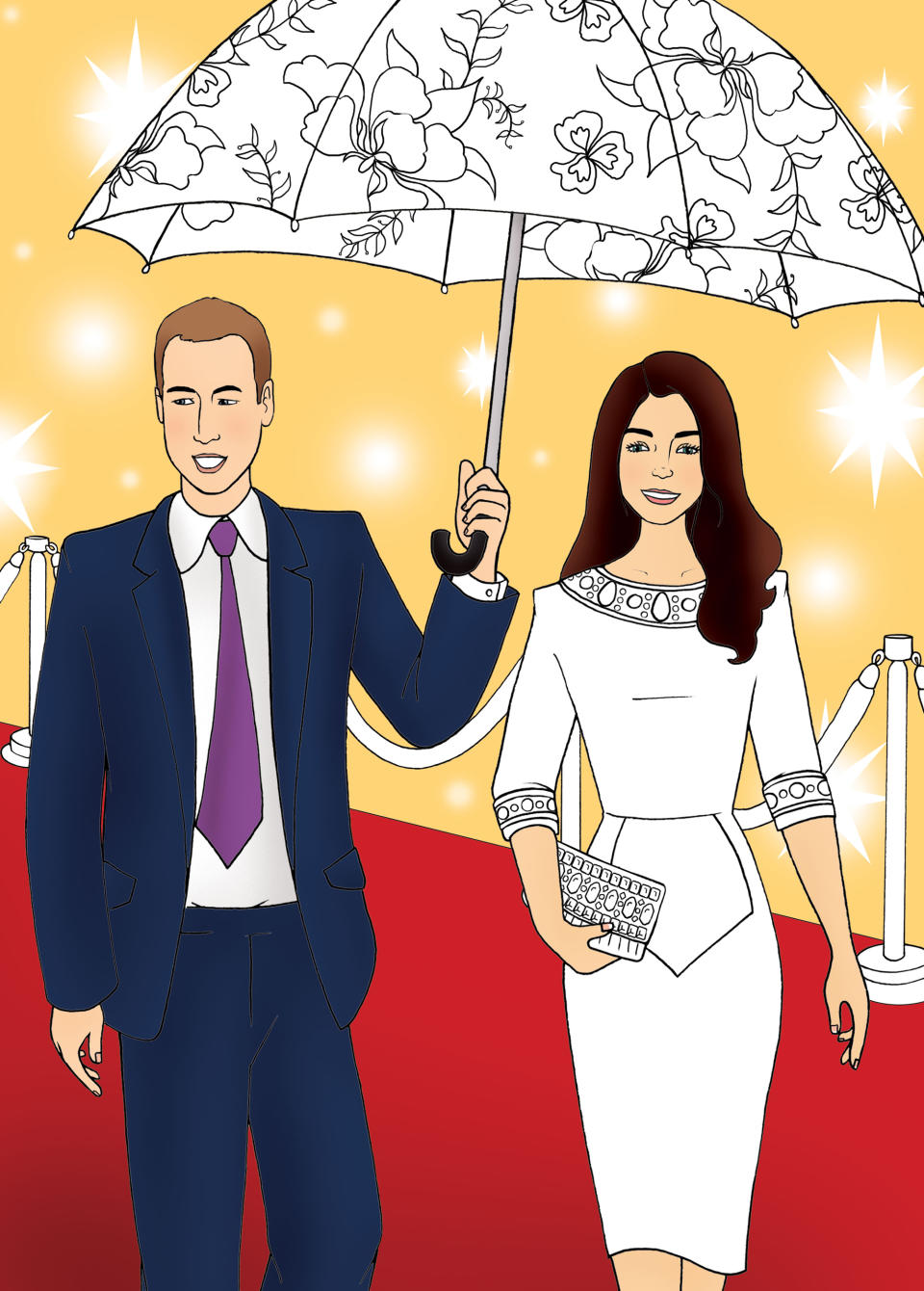 Hitting a red carpet with Prince William.