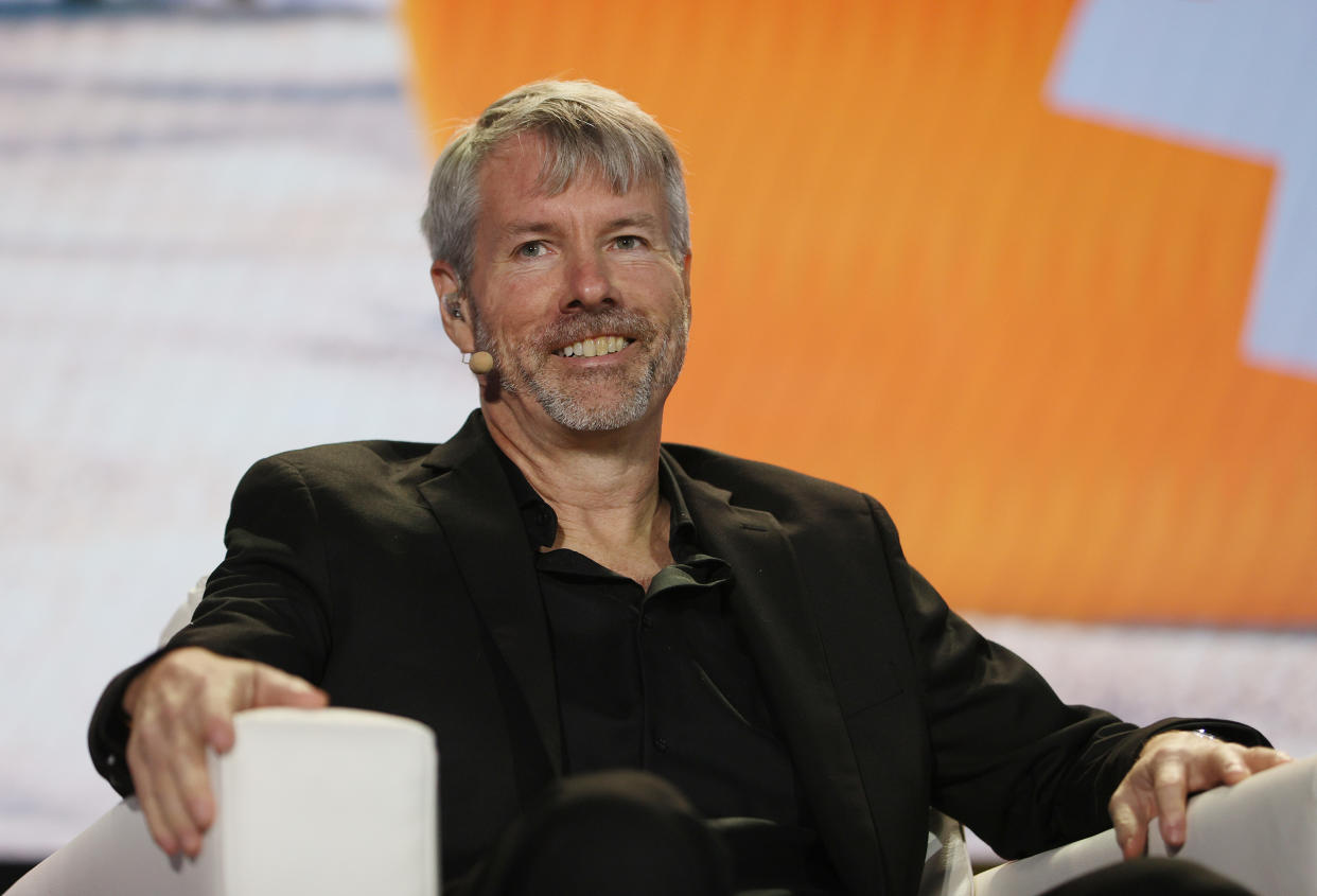 MicroStrategy CEO Michael Saylor speaks at the Bitcoin 2021 Convention at the Mana Convention Center in Wynwood in Miami, Florida, US, on 4 June. Photo: Joe Raedle/Getty Images