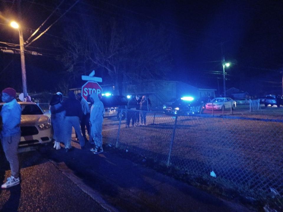 Police respond to a fatal shooting Friday night at an event hall in the 900 block of St. Charles Street in Thibodaux.