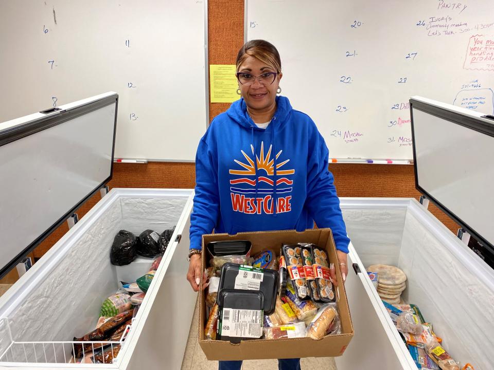 Audrey Wilson is WestCare Wisconsin's food pantry coordinator. She has been a pantry coordinator for 12 years, the last two at WestCare. "With the price of everything going up -- milk, eggs, everything -- it makes it hard for them," Wilson said of her pantry clients.