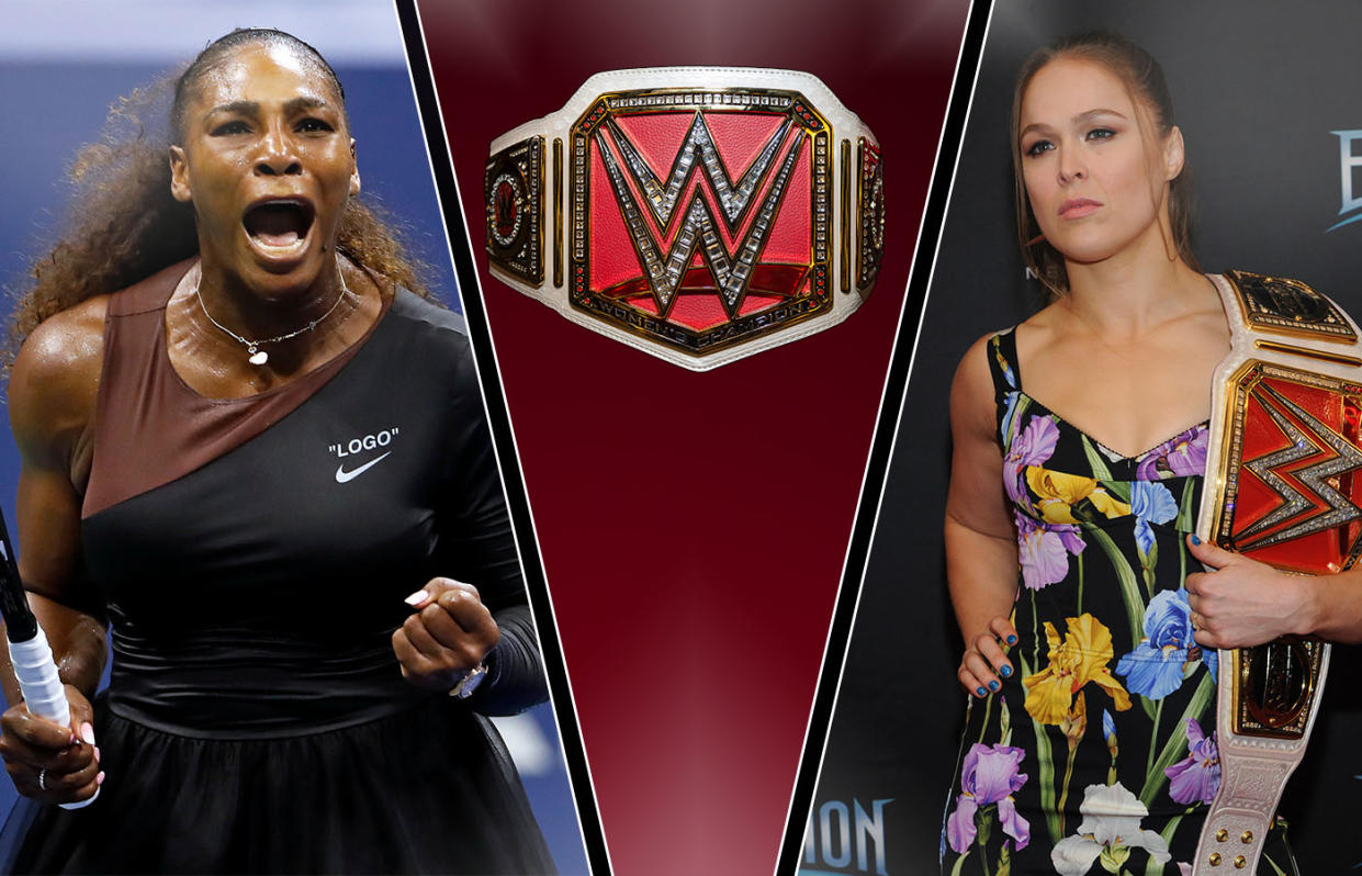 Serena Williams and Ronda Rousey – AP