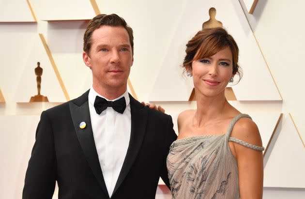 Benedict Cumberbatch and his wife Sophie Hunter at last year's Oscars