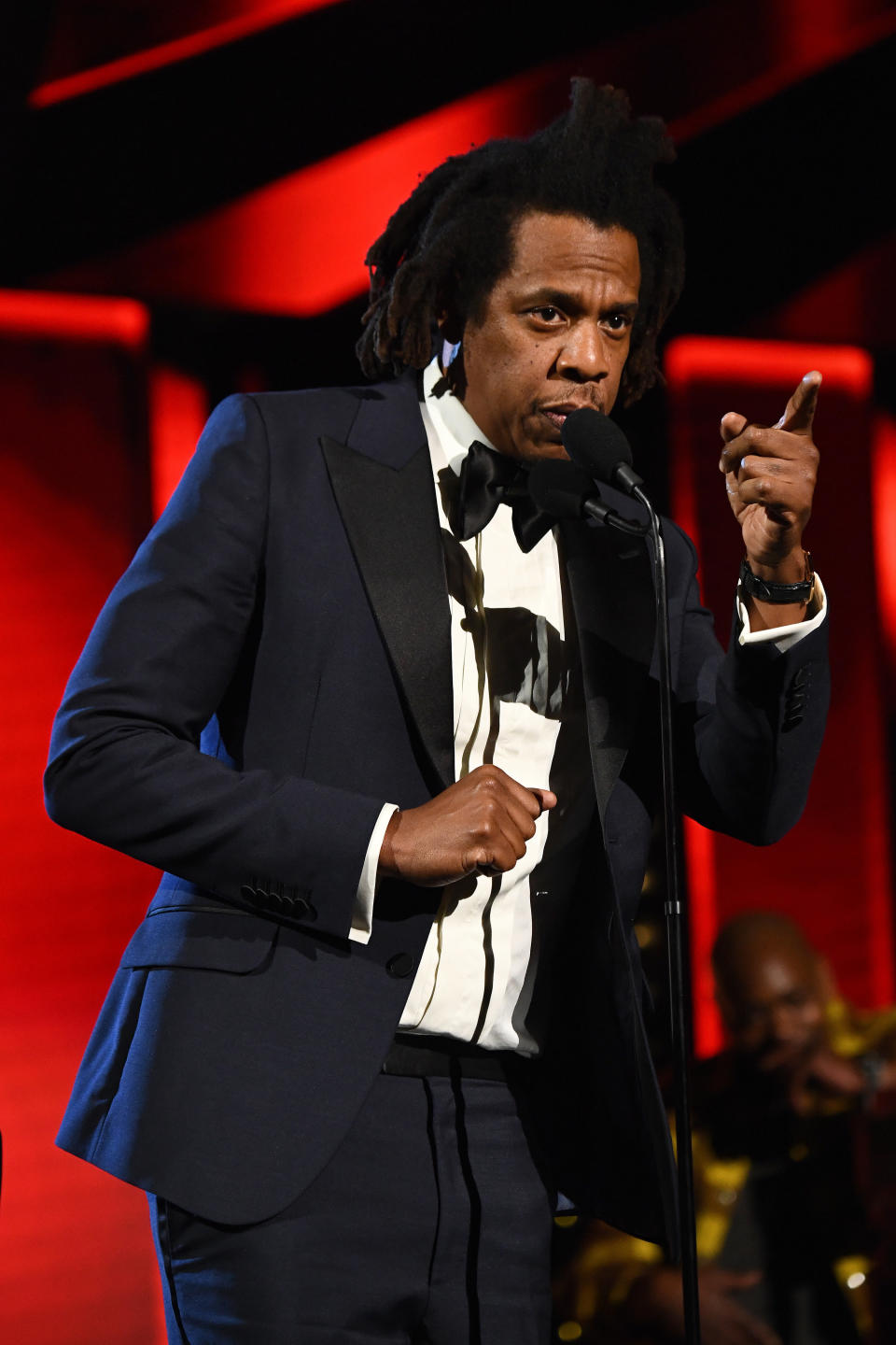 Jay-Z speaking at a formal event