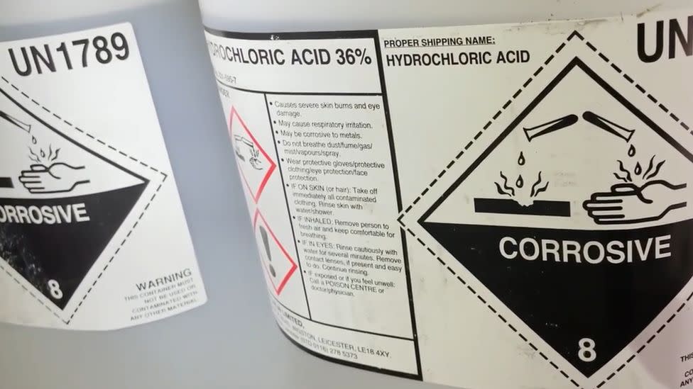 Chemicals used to produce amphetamine in the factories. (NCA)