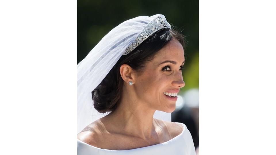 Meghan Markle's freckles were on show on her wedding day