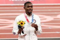 <p>Biography: 24 years old</p> <p>Event: Men's 400m hurdles</p> <p>Quote: "I cried a little bit. It's going to be a lot to process this next 24 hours, but I am really happy to be a part of history like this, just to show where this event can go."</p>