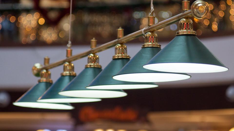 green lamps ceiling lights