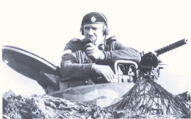 Corporal (later Lt Col) Tony Cornish in command of his Centurion in the late 1950s - Paul Cornish