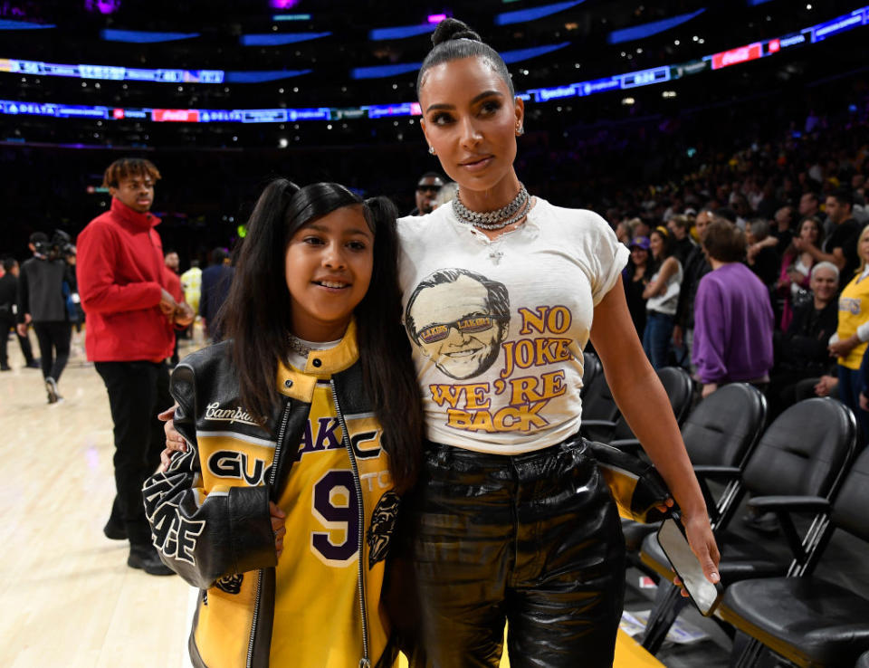 north and kim at a basketball game