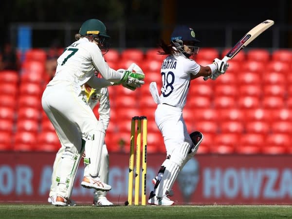 Taniya Bhatia in action against Australia (Photo/ ICC Twitter)