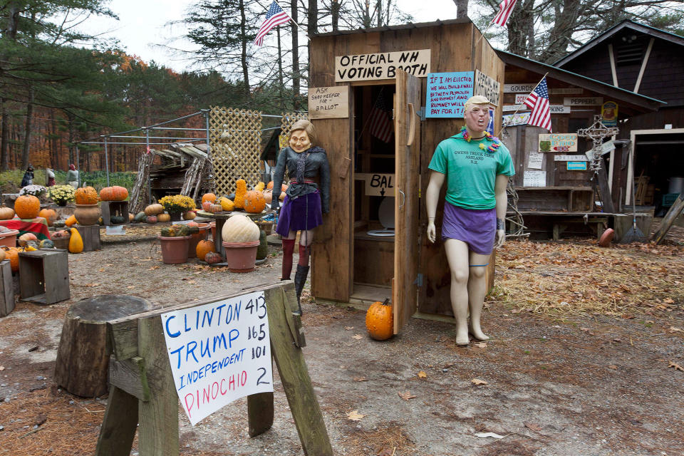 Outhouse voting booth in New Hampshire
