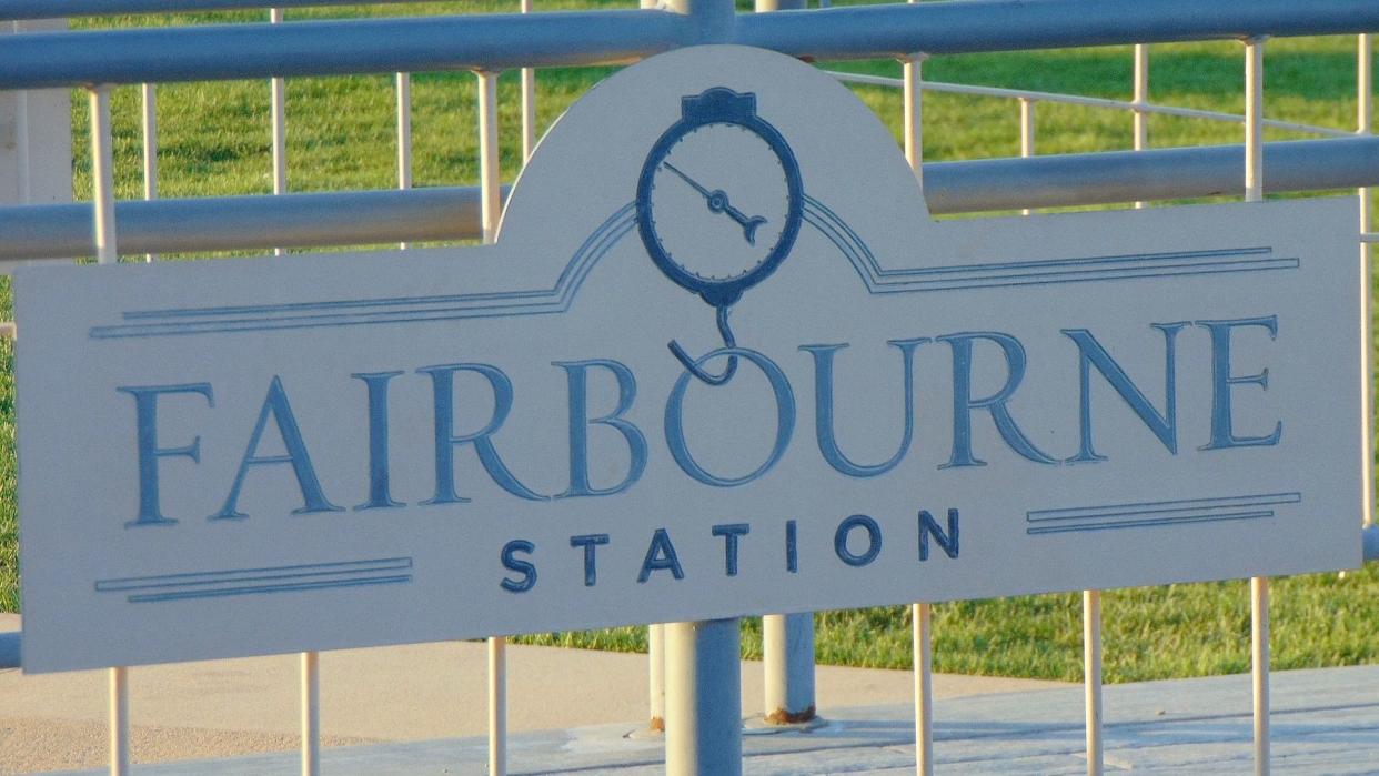 Fairbourne Station sign, West Valley City, Utah