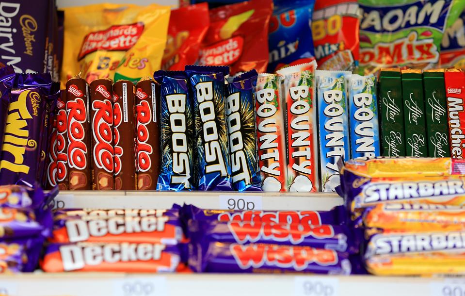 chocolate bars and other confectionary (PA Archive)
