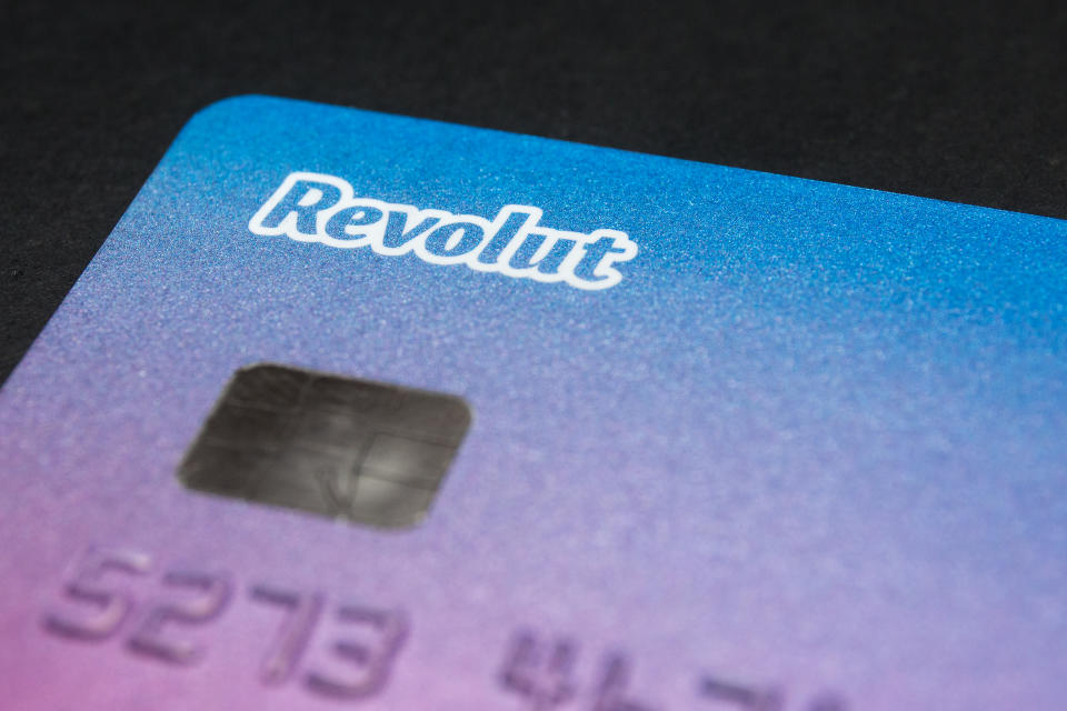  In this photo illustration a Revolut logo seen on a Mastercard debit card. (Photo Illustration by Karol Serewis/SOPA Images/LightRocket via Getty Images)