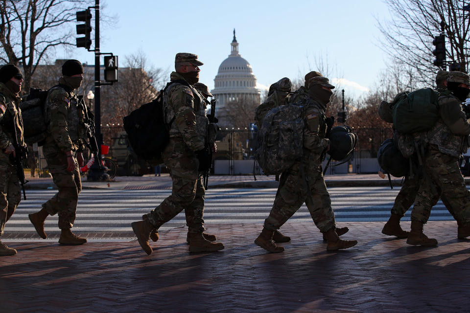 Extraordinary Photos of the National Guard at the U.S. Capitol Ahead of the Biden Inauguration