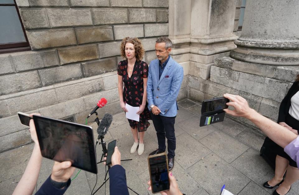 The Quoirins gave a statement after the hearing (Niall Carson/PA) (PA Wire)