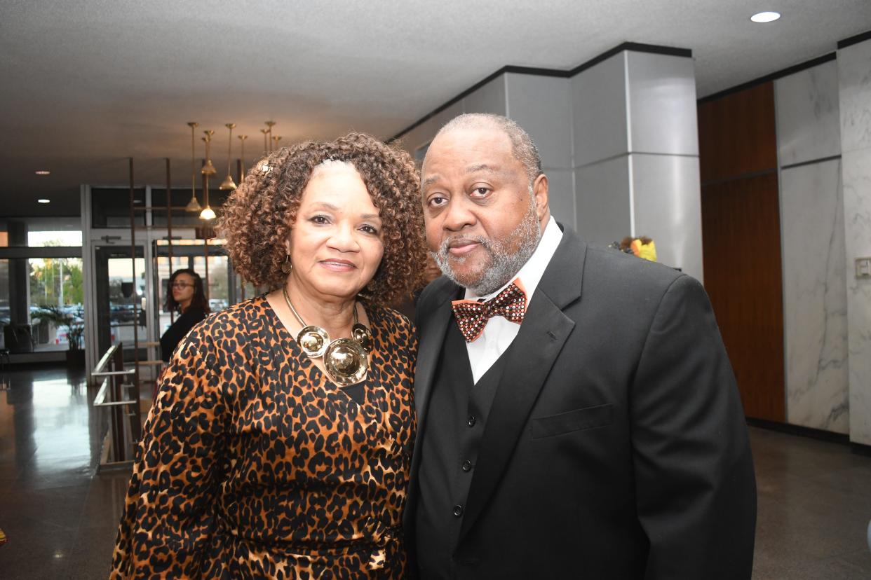 Antioch Missionary Baptist Church Pastor Stanley R. Mathis and his wife, First Lady Linda Mathis, marked their 20 years of service to the church. Their congregation honored them with a celebration banquet Saturday that was attended by over 220 people.