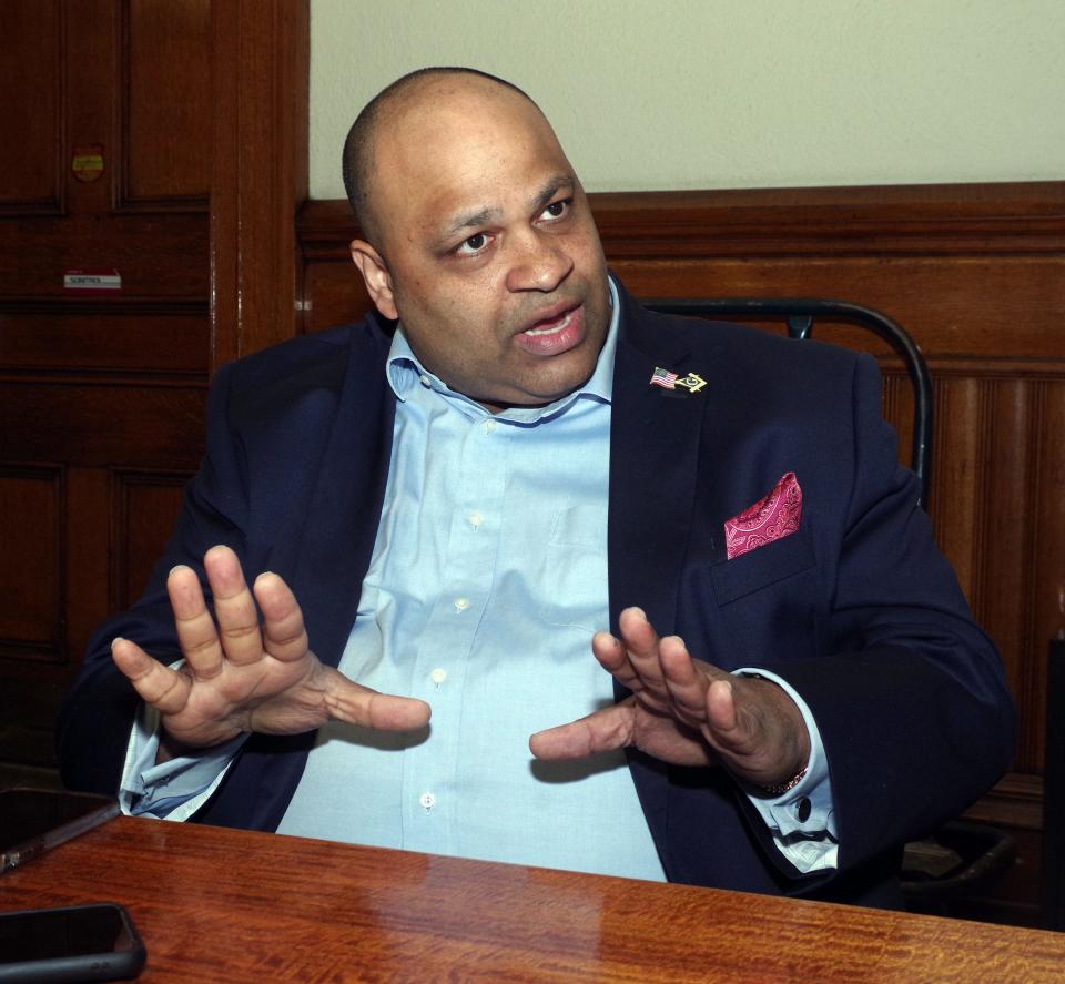Brockton mayoral candidate Hamilton Rodrigues on Friday, June 9, 2023, talks about his plans for Brockton, including providing Brockton's young people work options outside the illegal drug business.