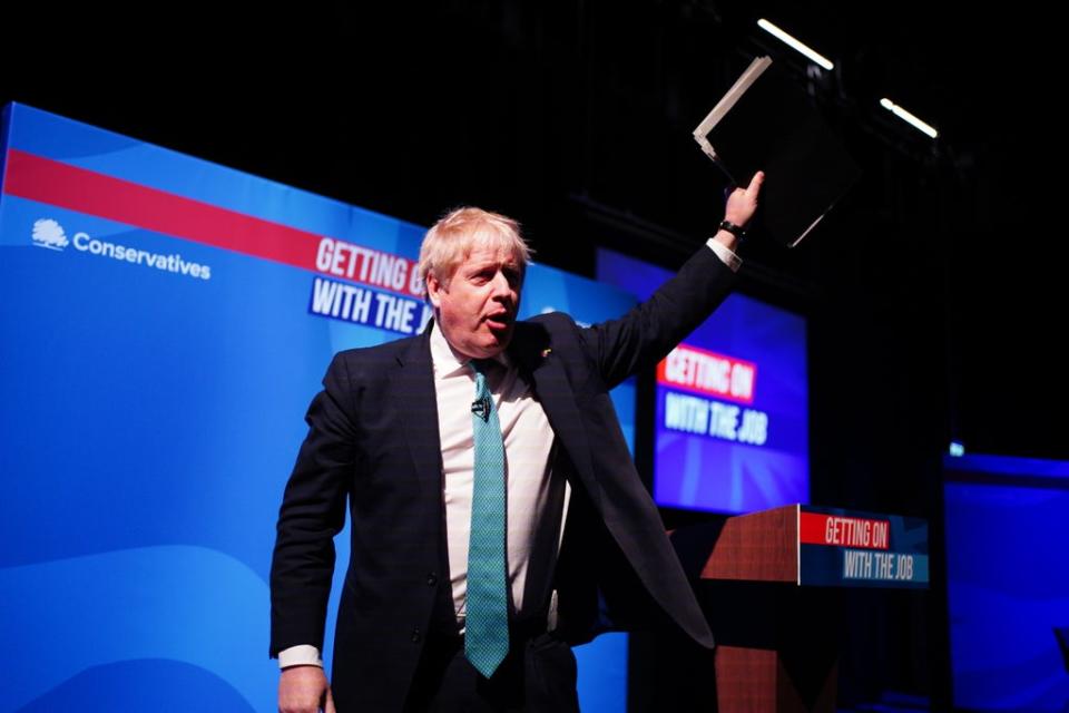 Boris Johnson said Vladimir Putin was in a ‘total panic’ (Peter Byrne/PA) (PA Wire)