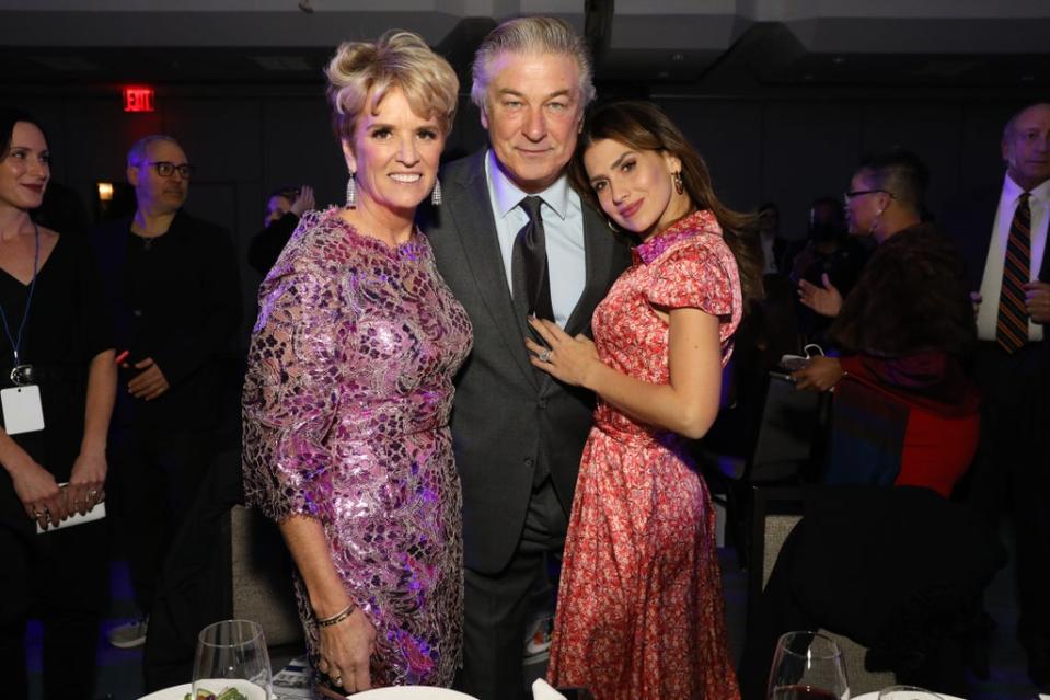 Kerry Kennedy, Alec Baldwin and Hilaria Baldwin attend the 2021 Robert F. Kennedy Human Rights Ripple of Hope Award Gala on December 09, 2021 in New York City. (Getty Images for Robert F. Kenne)