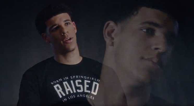 The Lonzo Ball eye roll is on point. (Foot Locker)