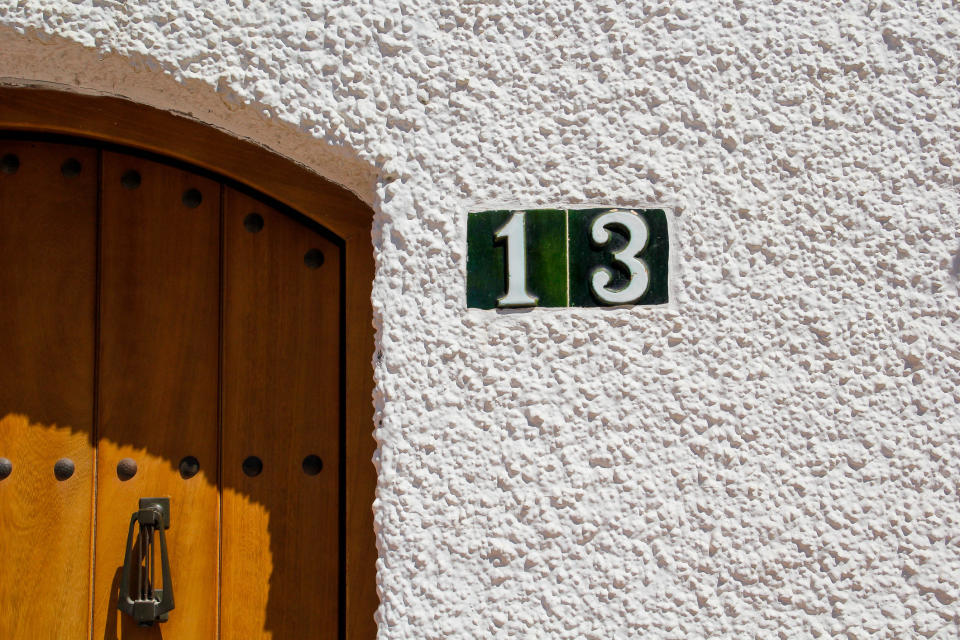 A house number "13"