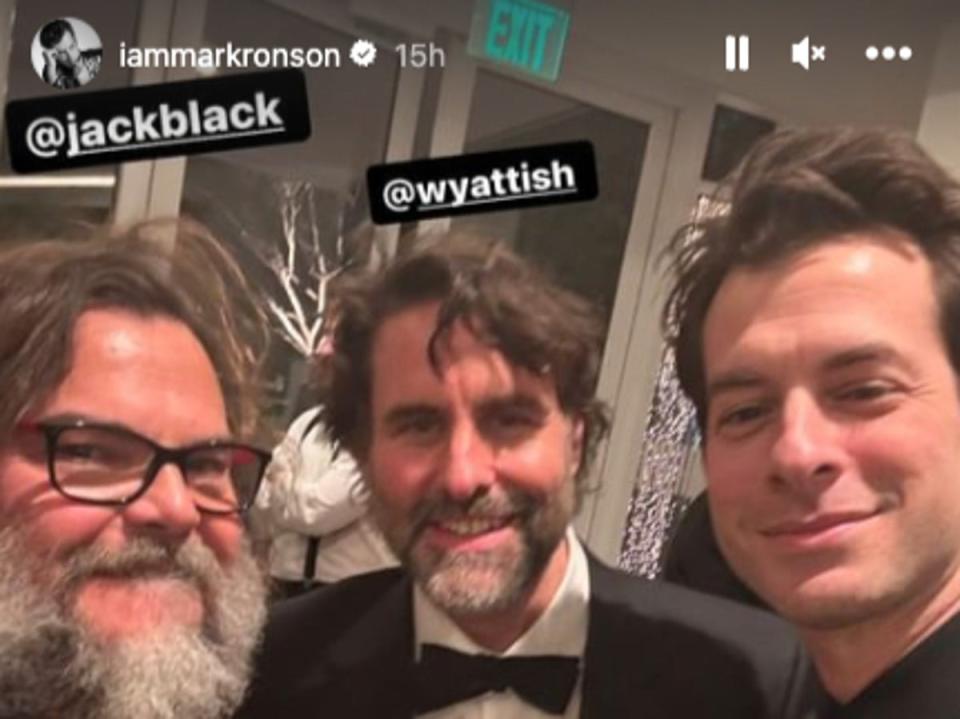 Mark Ronson with Jack Black and Andrew Wyatt (Mark Ronson/Instagram)