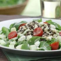 Couscous, Lentil & Arugula Salad with Garlic-Dijon Vinaigrette