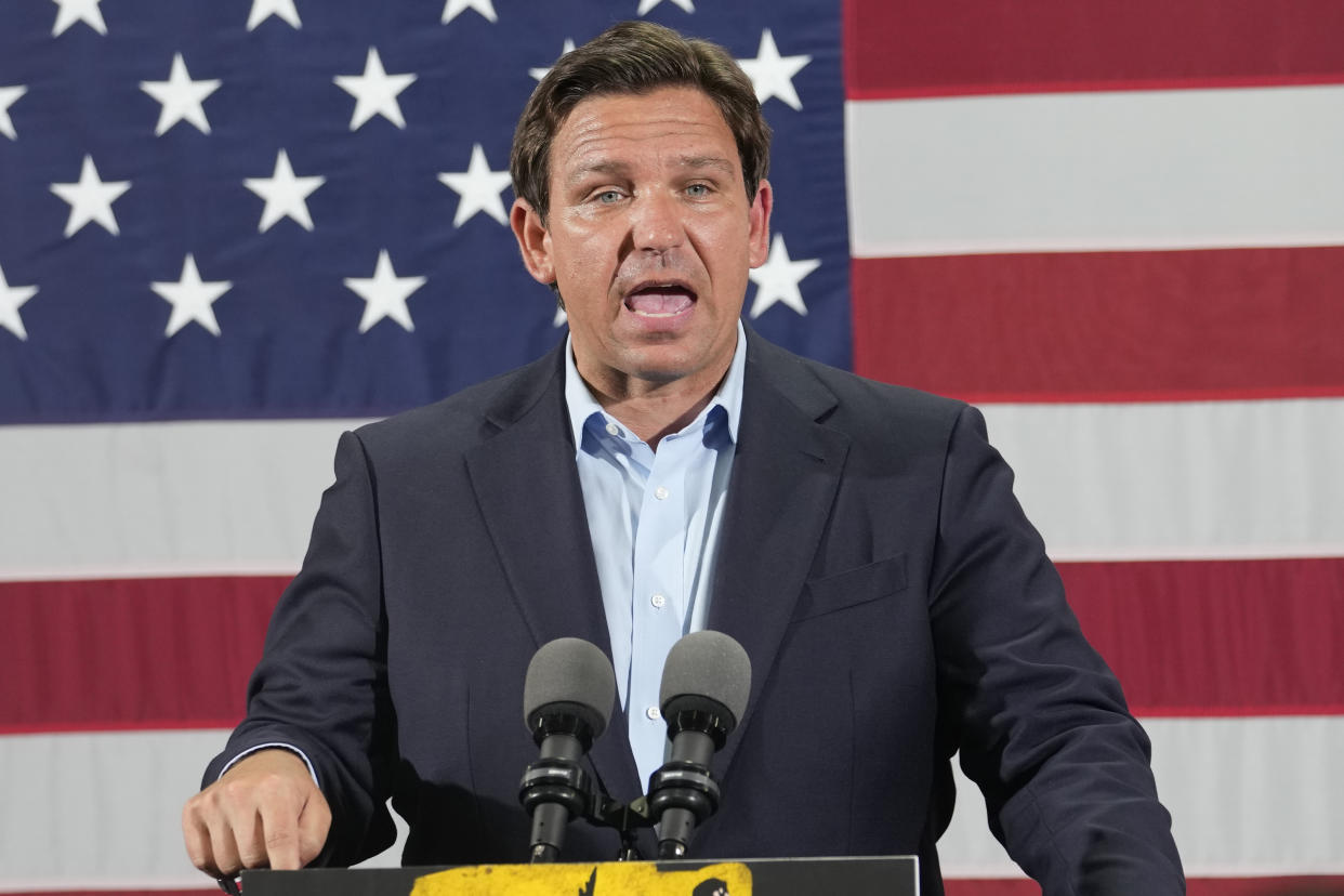 Republican Florida Governor Ron DeSantis. (AP)