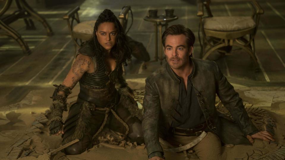 DUNGEONS & DRAGONS: HONOR AMONG THIEVES (2023) MICHELLE RODRIGUEZ  CHRIS PINE  JOHN FRANCIS DALEY (DIR)  JONATHAN GOLDSTEIN (DIR)  PARAMOUNT PICTURES/MOVIESTORE COLLECTION