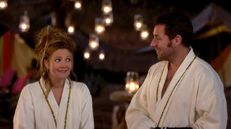 Drew Barrymore and Adam Sandler