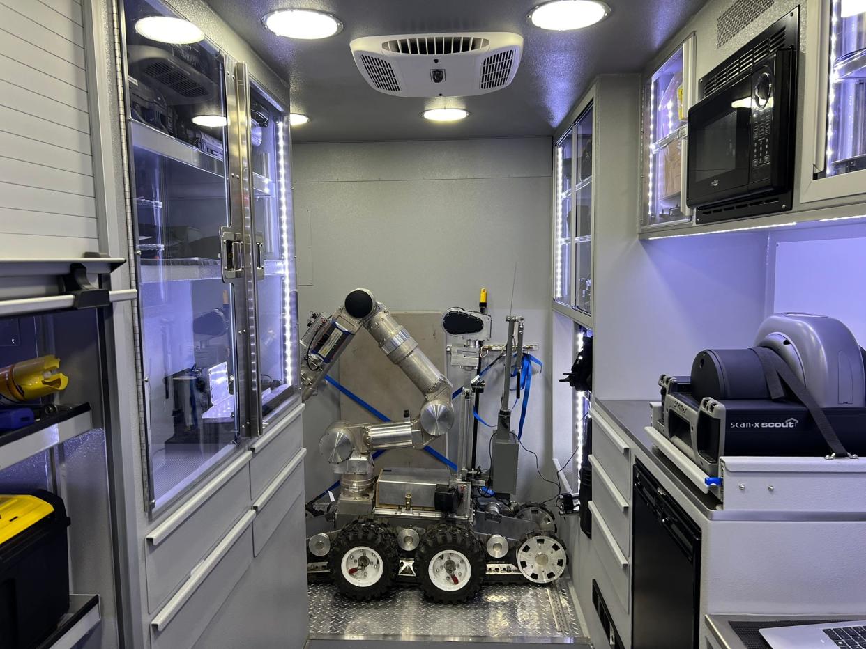 Oregon State Police has a spacious new bomb truck with a dedicated ramp for deployment of its large robot.