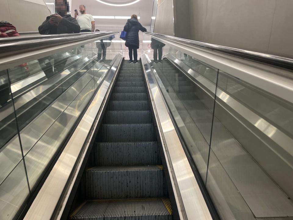 Escalators at Target in New York City.