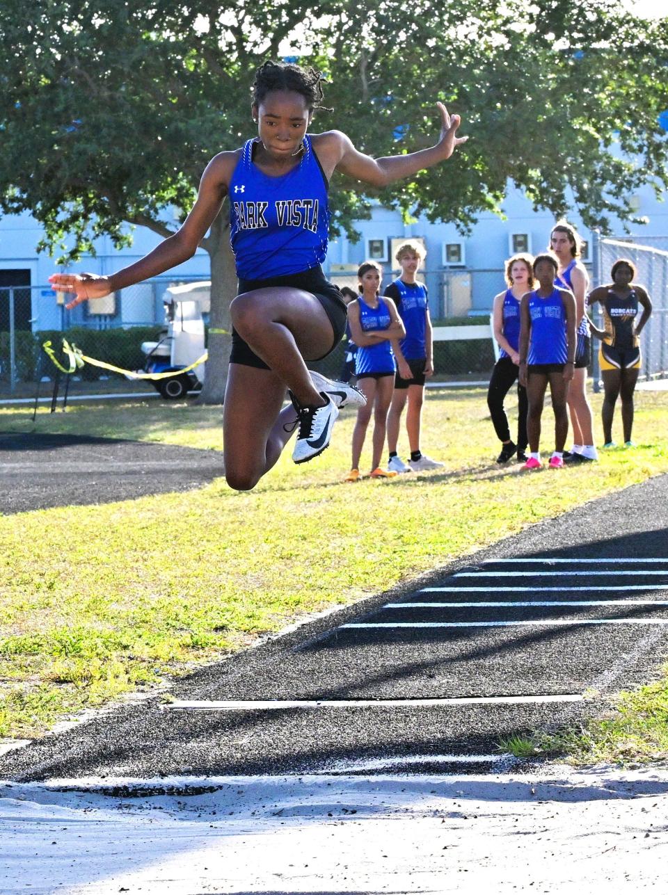 The 4A-12 track and field district championships were held at Park Vista this year, as athletes across eight schools competed for school representation and individual qualifications to participate in the 2024 state tournament. The distract meet took place on April 29, 2024.