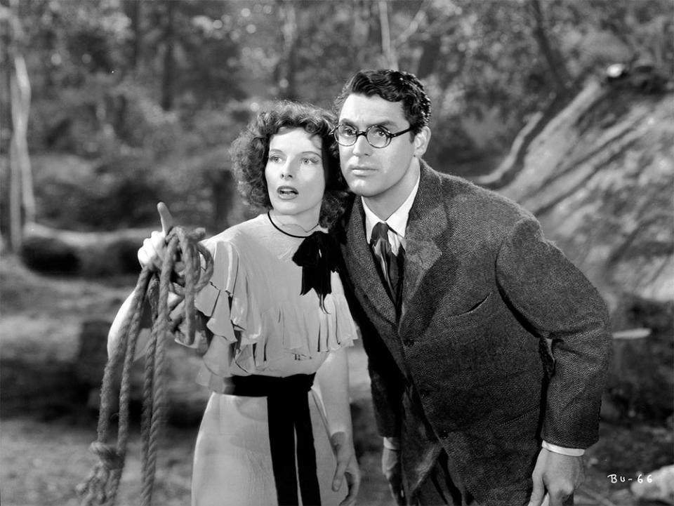 Cary Grant and Katherine Hepburn in Bringing Up Baby Cary.