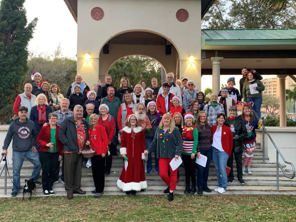 Join Suzy Fleming Leonard and a spirited bunch of singers at 5 p.m. Sunday, Dec. 17, in Cocoa Village's Riverfront Park to sing Christmas carols.