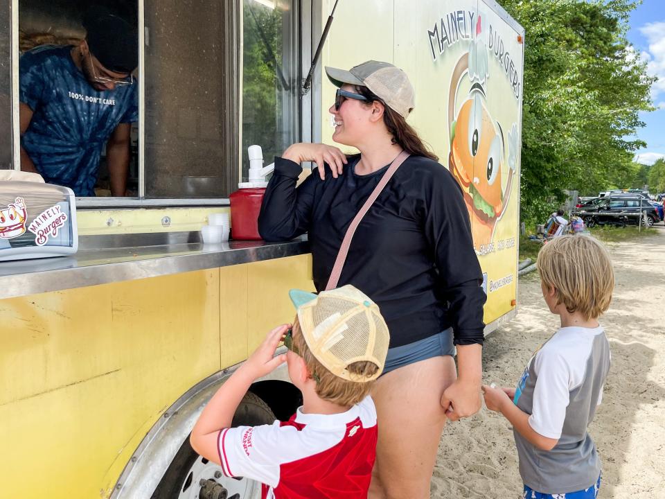 Kathleen Porter Kristiansen eating ice cream